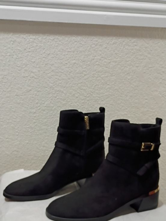 Calvin Klein Shoes - NWOB Calvin Klein Black suede Jasen 2 Buckle Strap Booties with  Size 8.5 M